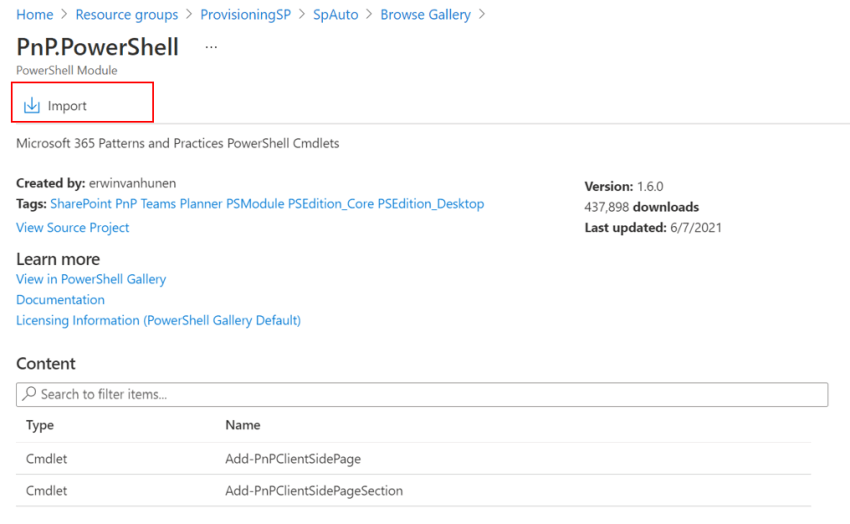 Connect to SharePoint Online using Azure AD App only in Azure Automation